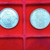 Svezia Due monete da 1 Corona svedese in argento, 