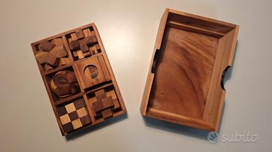 Set rompicapi in legno – puzzle artigianali
