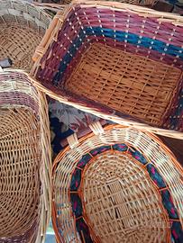 Set 9 cestini di vimini