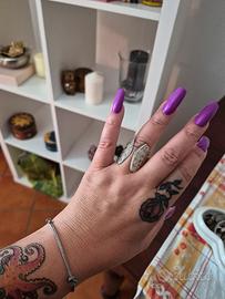 anello in argento 925 aperto avanti 