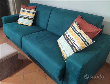 Divano letto 3 posti con Materasso Memory 18cm