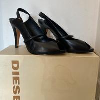 Décolleté in pelle nera donna n 36 Diesel