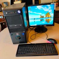 PC+MONITOR+ TASTIERA+MOUSE, WINDOWS 10.