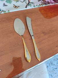 set paletta e coltello dolci in acciaio