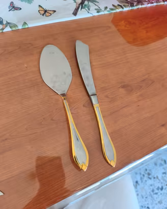 set paletta e coltello dolci in acciaio