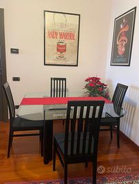 Sedie soggiorno nere