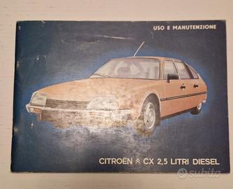 libretto uso e manutenzione CITROEN CX 2,5 DIESEL