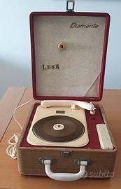 Giradischi fonovaligia Lesaphon Diamante anni '50
