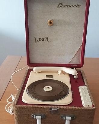 Giradischi fonovaligia Lesaphon Diamante anni '50