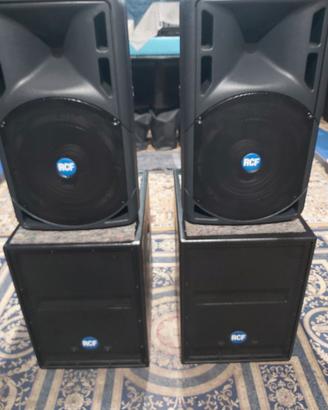 CASSE ATTIVE E COPPIA SUBWOOFER  RCF