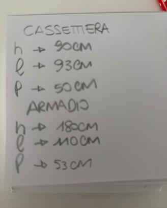 Armadio e cassettiera Pali