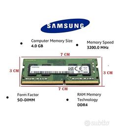 RAM 4GB DDR4 3200MHz Samsung SO-DIMM