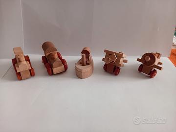 Sorpresine Kinder in legno anni 90 5pz