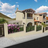 Villa caposchiera con cortile in realizzazione