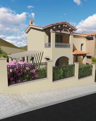 Villa caposchiera con cortile in realizzazione