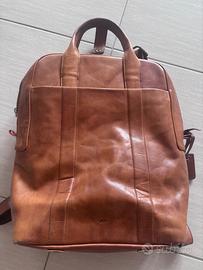 Zaino vera pelle color cuoio