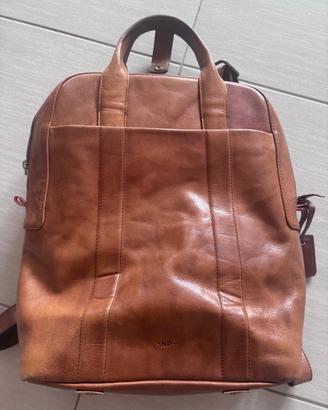 Zaino vera pelle color cuoio