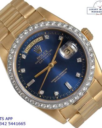 ROLEX  Day-Date 18038 President Factory diamonds