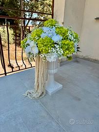 VASO CON COMPOSIZIONE DI FIORI FINTI