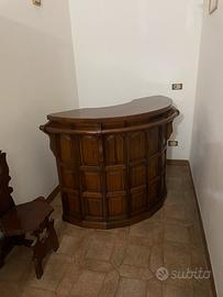 Mobile bar completo di bottigliera +2 sgabelli
