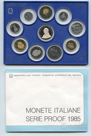 ITALIA DIVISIONALE 1985 FONDO SPECCHIO CON ARGENTO