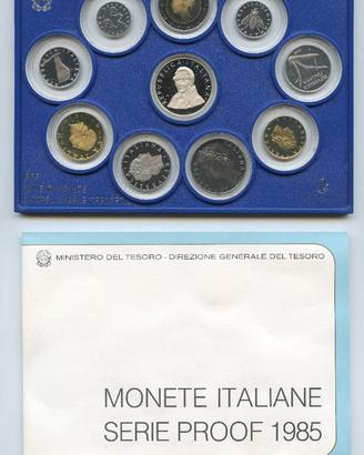 ITALIA DIVISIONALE 1985 FONDO SPECCHIO CON ARGENTO