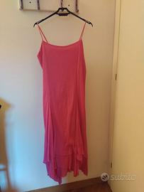 vestito lungo fucsia