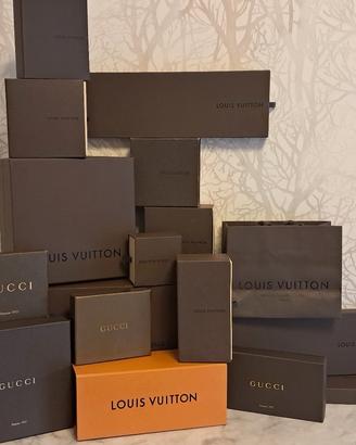 scatole vuitton gucci hermes 