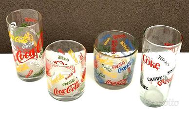 COCA-COLA BICCHIERI VINTAGE, GRUPPO DI QUATTRO