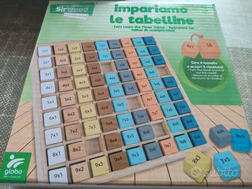 Gioco didattico in legno tabelline