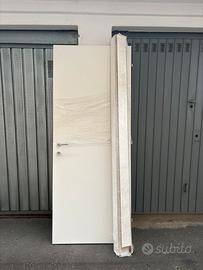 3 porte bianche con incasso e minuteria argento