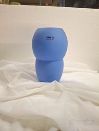 Vaso artistico blu in vetro