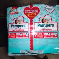 3 pacchi Pampers Taglia 7 + 1 pacco Morby Taglia 6