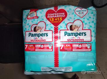 3 pacchi Pampers Taglia 7 + 1 pacco Morby Taglia 6