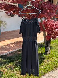 Abito nero Lou Lou London con pizzo - Taglia 42