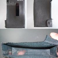 Custodia vera pelle porta Walkman Sony modell TCM6