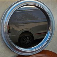 specchio anni 70, argento.