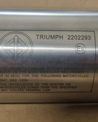 SCARICO TRIUMPH SINISTRO T2202293