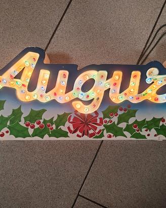 insegna natalizia vintage luminosa