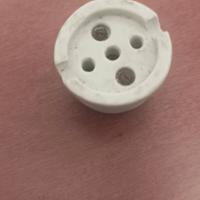 Materiale elettrico antico in ceramica bianca