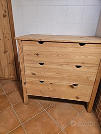 Cassettiera in abete naturale