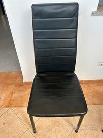Sedie ecopelle nere