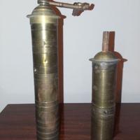 Coppia di antico macina caffè turco