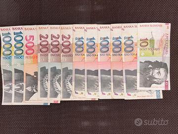 Banconote Slovenia Tallari (SIT)