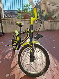 bicicletta Montano ruota  16 con rotelle 