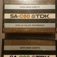 Audiocassette Tdk Sa C90 e C60 tipo II usate