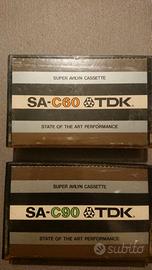 Audiocassette Tdk Sa C90 e C60 tipo II usate