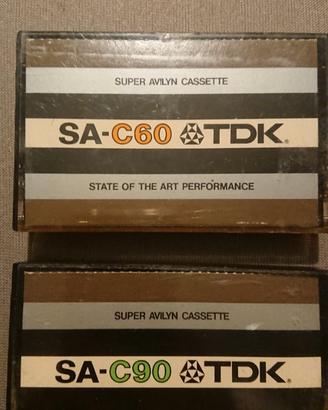 Audiocassette Tdk Sa C90 e C60 tipo II usate