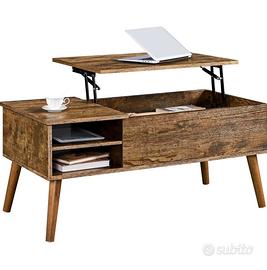 Tavolino da caffè con ripiano alzabile