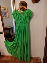 abito da sera Mimì Mua verde come nuovo Tg.M